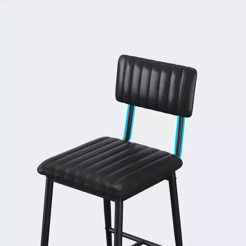 2 PCS Modern Bar Stools, 25.6 Counter Height with PU Leather & Metal Frame, 400 lb Capacity for Kitchen Island or Home Bar