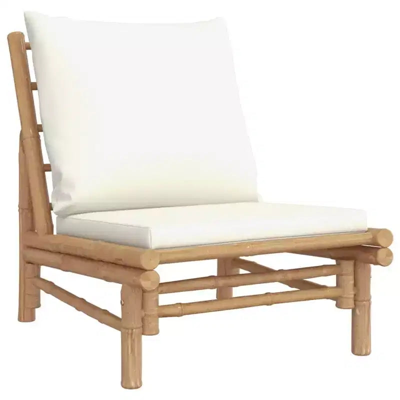 Conjunto de salón de jardín de bambú natural de vidaXL