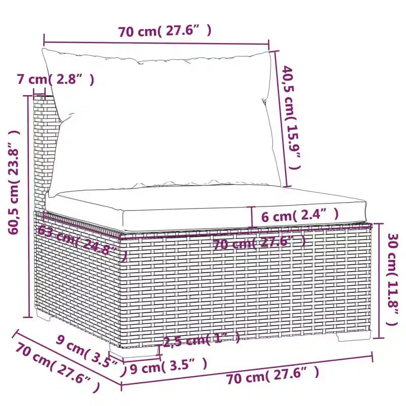 vidaXL conjunto de descanso para patio
