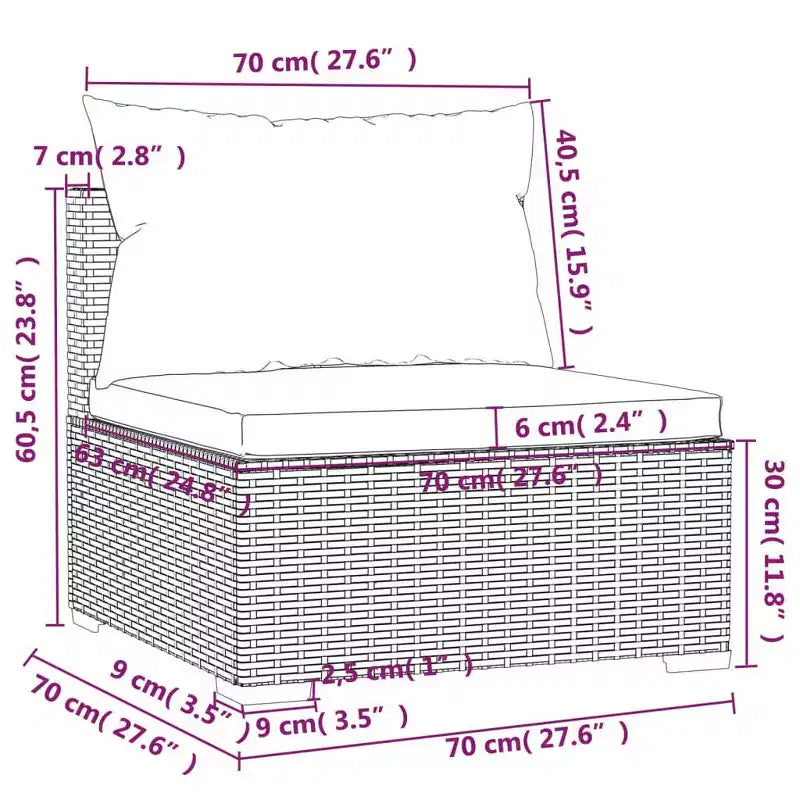 vidaXL conjunto de descanso para patio