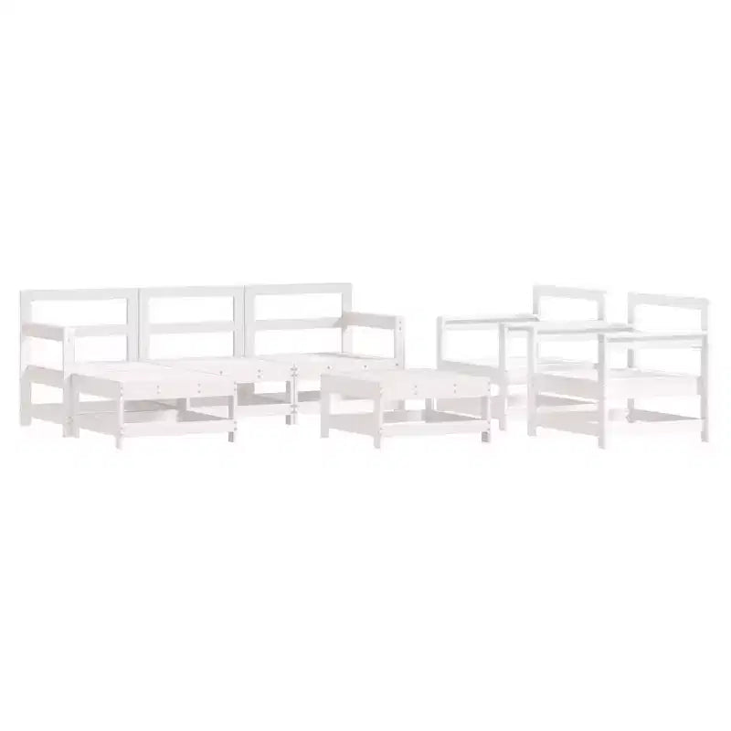 vidaXL Ensemble de salon de jardin avec coussins, mobilier d’extérieur 7 pièces en bois massif