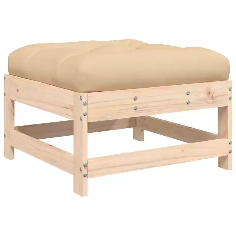 vidaXL Ensemble de salon de jardin avec coussins, mobilier d’extérieur 7 pièces en bois massif