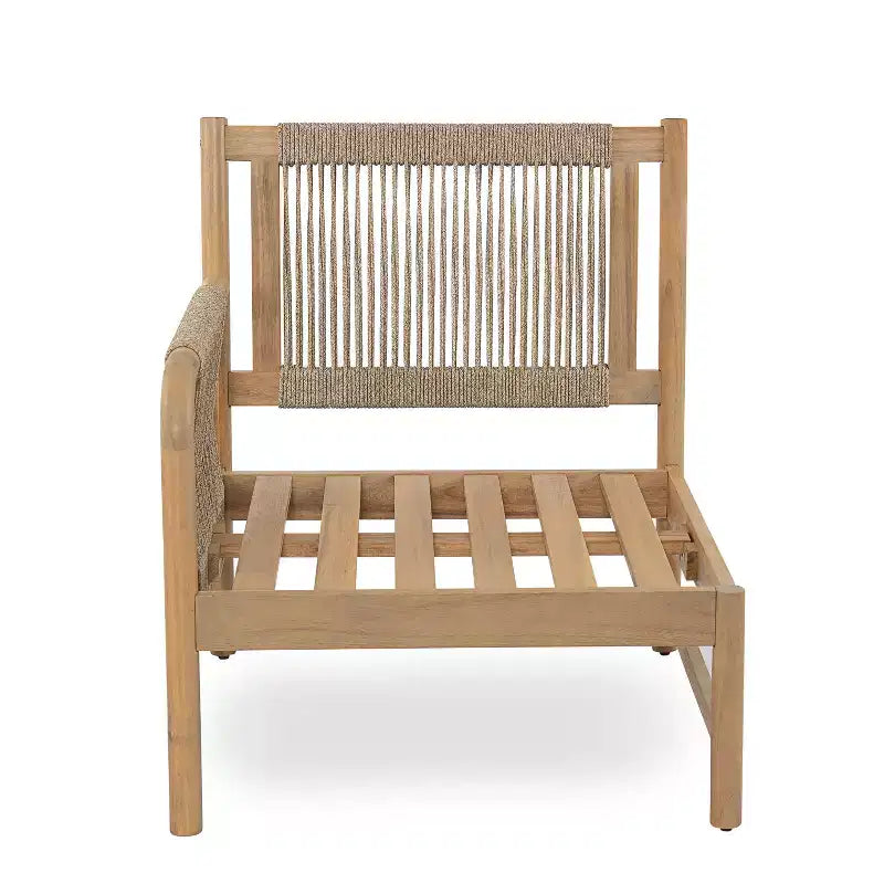 Christopher Knight Home Kazuya conjunto de asientos de patio estilo granja de 7 piezas de madera de acacia con cuerda tejida