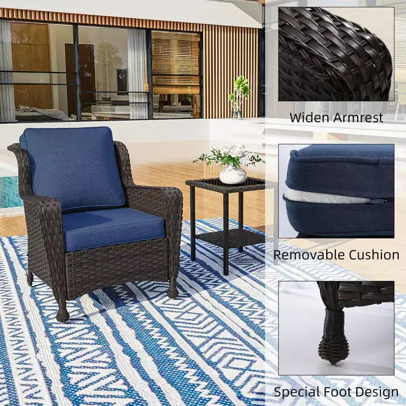 Conjunto exterior premium de 10 piezas UPTIOT: sofá de 3 plazas, sofá biplaza, 2 sillones mecedores giratorios, 2 sillas, 2 otomanas y 2 mesas de centro