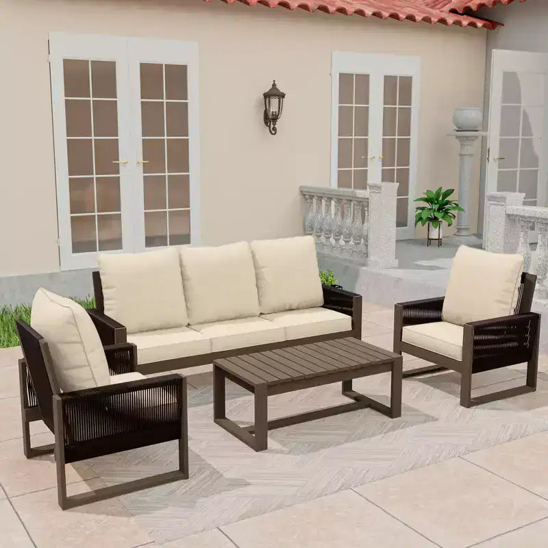 Ensemble de mobilier de jardin UPTIOT avec bois de pruche premium et confort résistant à l'eau