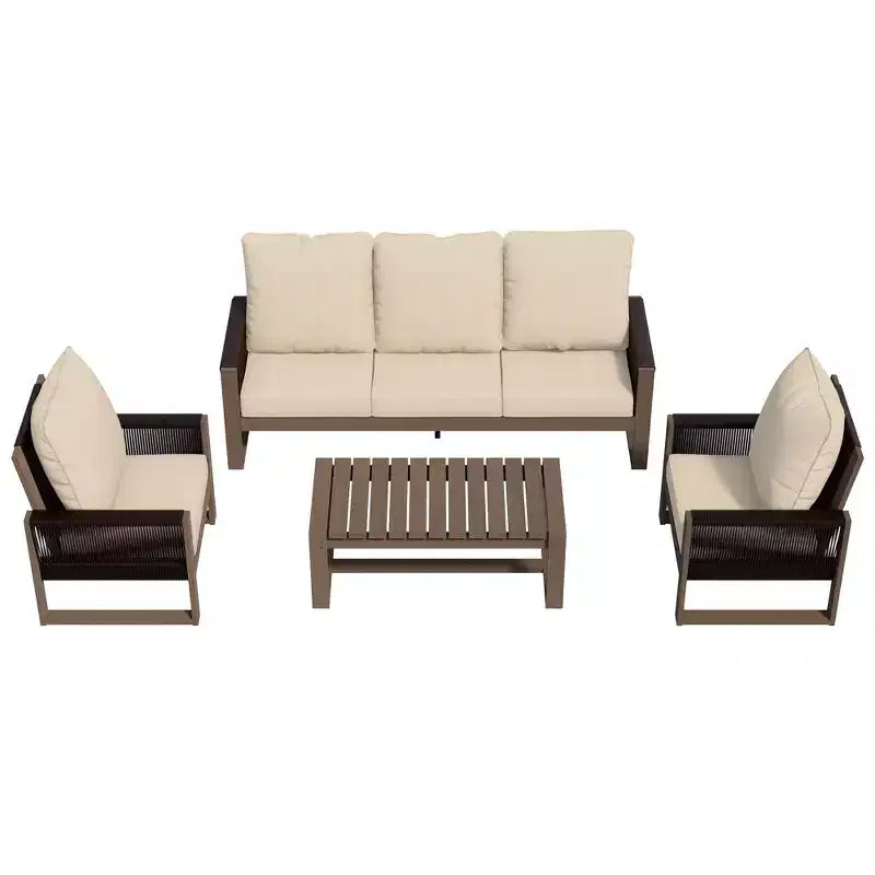 Ensemble de mobilier de jardin UPTIOT avec bois de pruche premium et confort résistant à l'eau