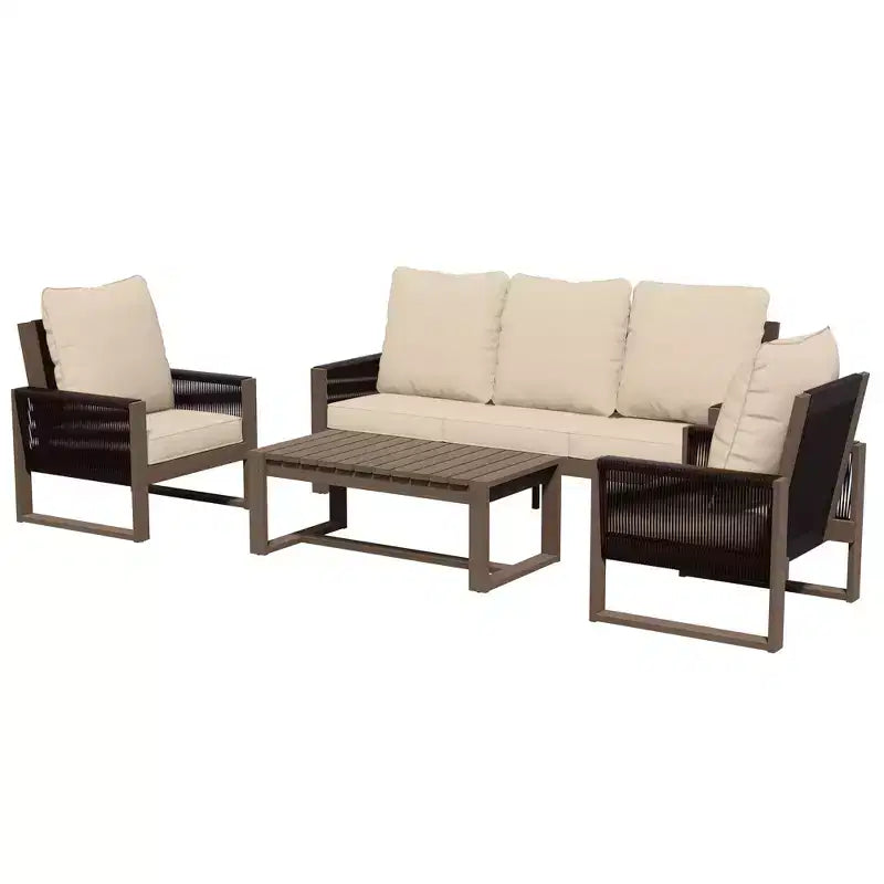 Ensemble de mobilier de jardin UPTIOT avec bois de pruche premium et confort résistant à l'eau