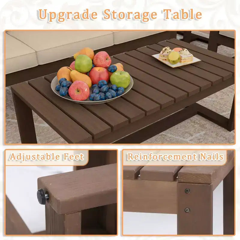 Ensemble de mobilier de jardin UPTIOT avec bois de pruche premium et confort résistant à l'eau