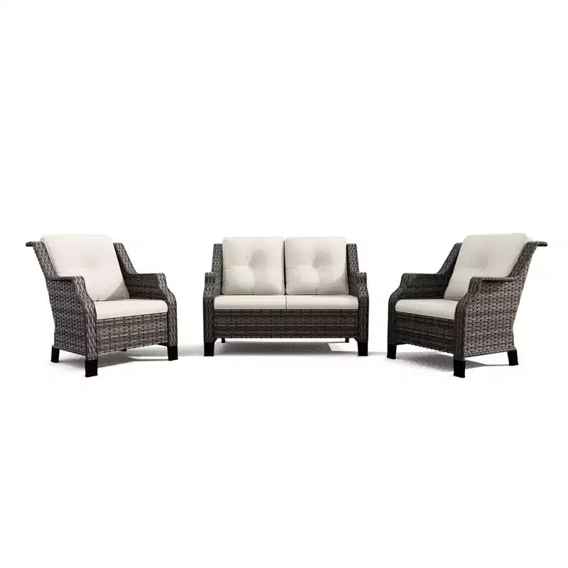 Ensemble causeuse extérieur UPTIOT avec fauteuils ergonomiques et conception résistante à l’eau