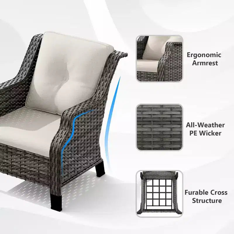 Ensemble lounge de jardin haut de gamme UPTIOT, design ergonomique et confort par tous les temps