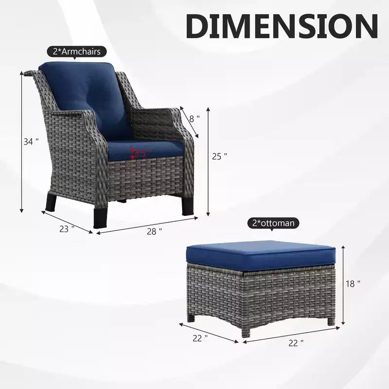 Ensemble lounge de jardin haut de gamme UPTIOT, design ergonomique et confort par tous les temps