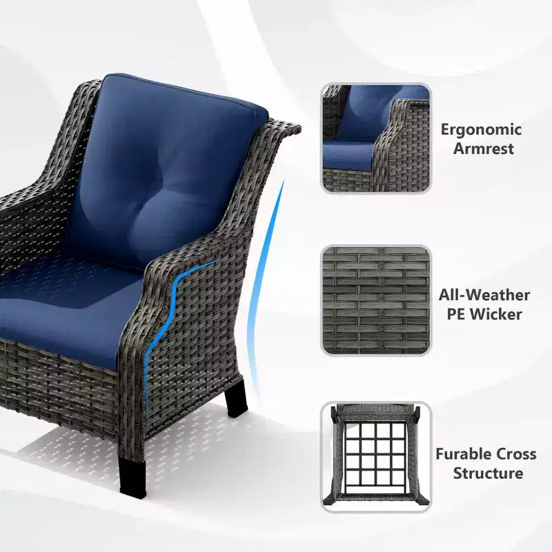 Ensemble lounge de jardin haut de gamme UPTIOT, design ergonomique et confort par tous les temps
