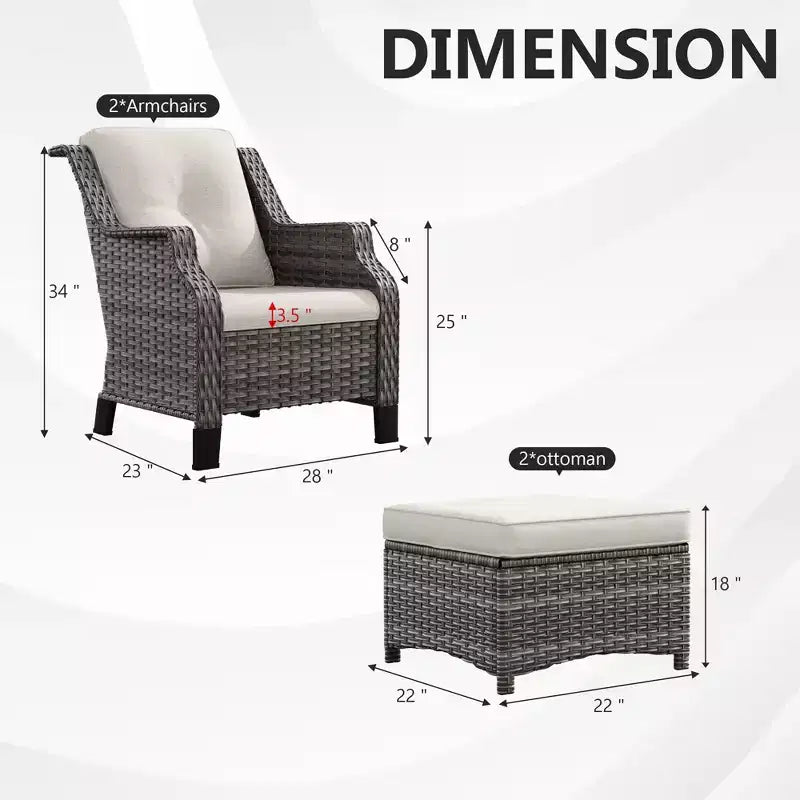 Ensemble lounge de jardin haut de gamme UPTIOT, design ergonomique et confort par tous les temps