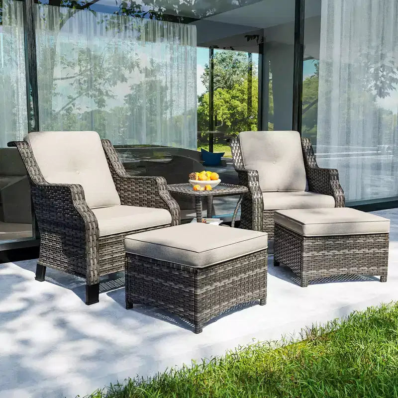Ensemble lounge de jardin haut de gamme UPTIOT, design ergonomique et confort par tous les temps