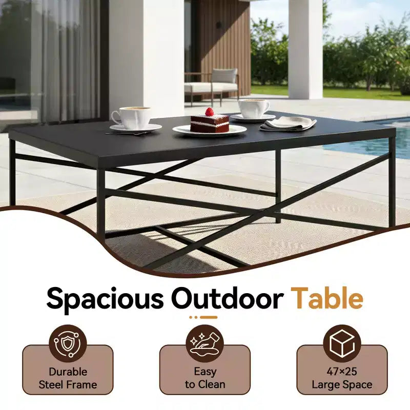 Conjunto de sofá para patio exterior UPTIOT con mecedoras y mesa de centro para relajarse durante todo el año