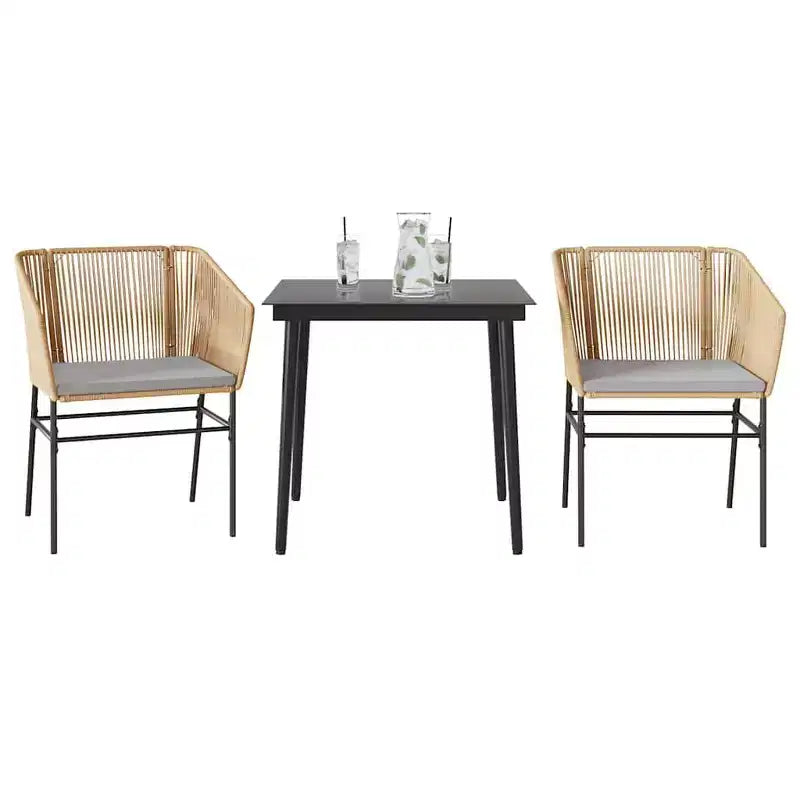 Conjunto de comedor de jardín vidaXL con cojines en diferentes colores y tamaños
