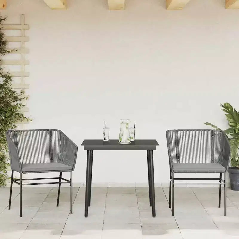 Conjunto de comedor de jardín vidaXL con cojines en diferentes colores y tamaños