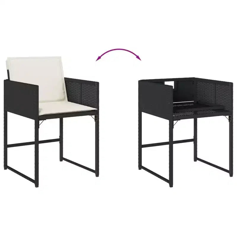 Juego de comedor de jardín vidaXL con cojines en varios colores y materiales