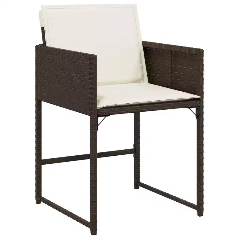 Juego de comedor de jardín vidaXL con cojines en varios colores y materiales