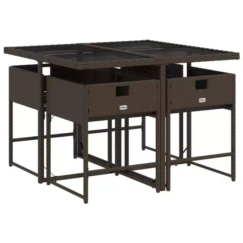 Juego de comedor de jardín vidaXL con cojines en varios colores y materiales
