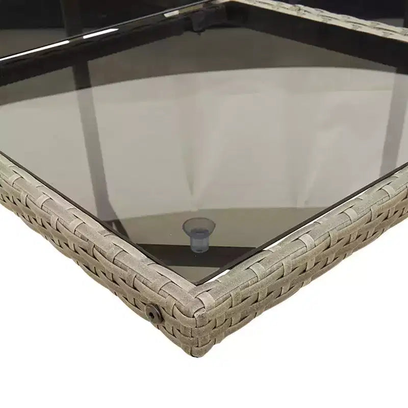 Juego de comedor de jardín vidaXL con cojines en varios colores y materiales