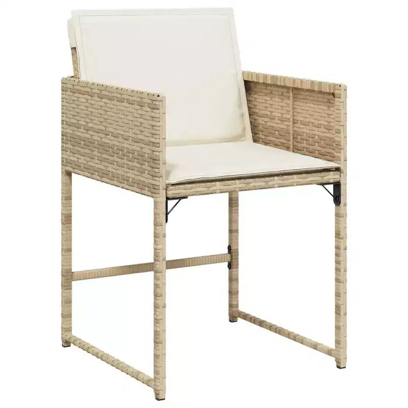 Juego de comedor de jardín vidaXL con cojines en varios colores y materiales