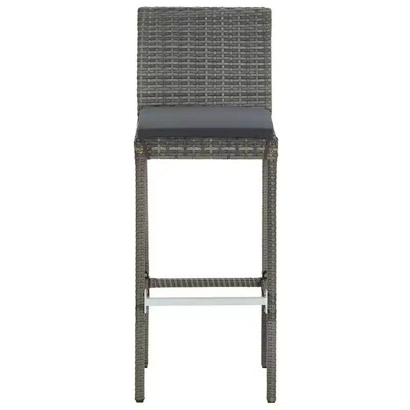 Conjunto de bar para patio vidaXL - madera maciza y poliratán en varios colores