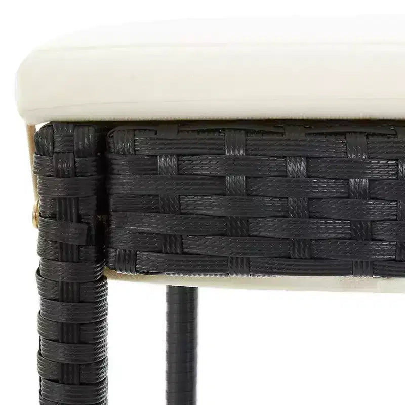 Conjunto de bar para patio vidaXL - madera maciza y poliratán en varios colores