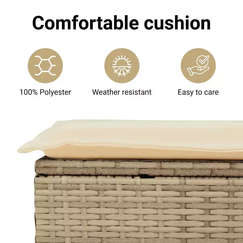 Conjunto de comedor moderno para jardín vidaXL con cojines
