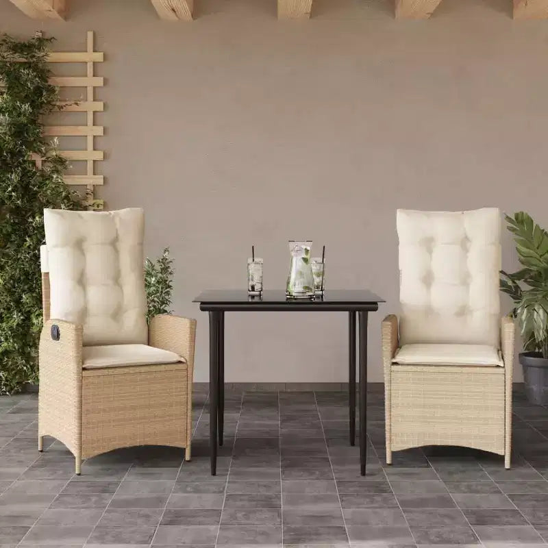Conjunto de comedor moderno para jardín vidaXL con cojines