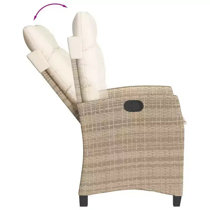 Conjunto de comedor moderno para jardín vidaXL con cojines