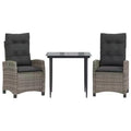 vidaXL Trendy Poly Rattan Patio Dining Set