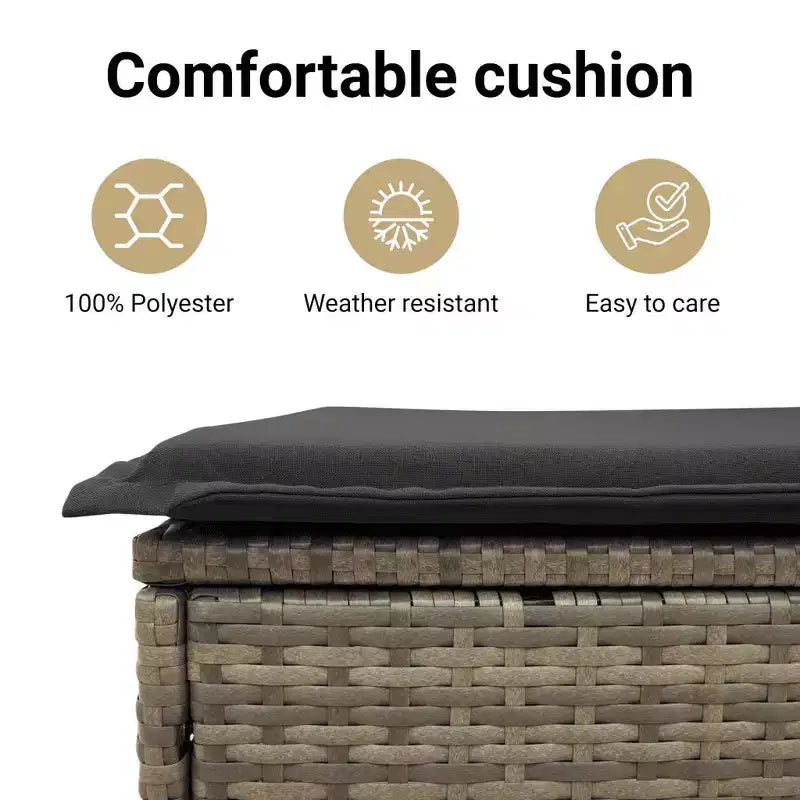 Conjunto de comedor de patio de moda vidaXL, poliratán