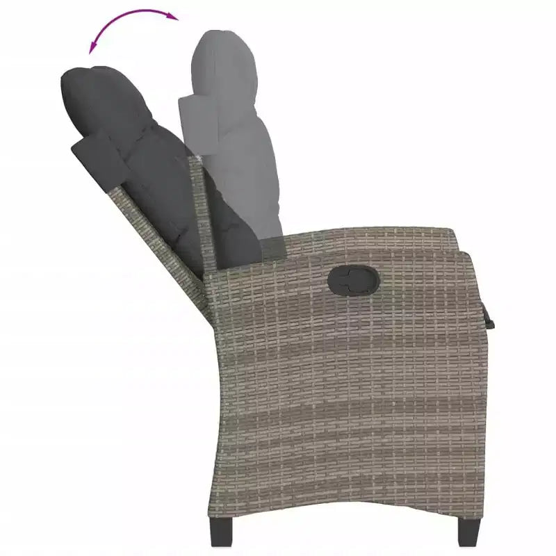 Conjunto de comedor de patio de moda vidaXL, poliratán