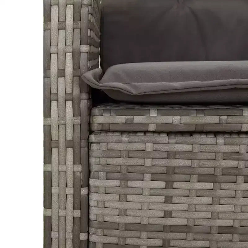Conjunto de comedor de patio de moda vidaXL, poliratán