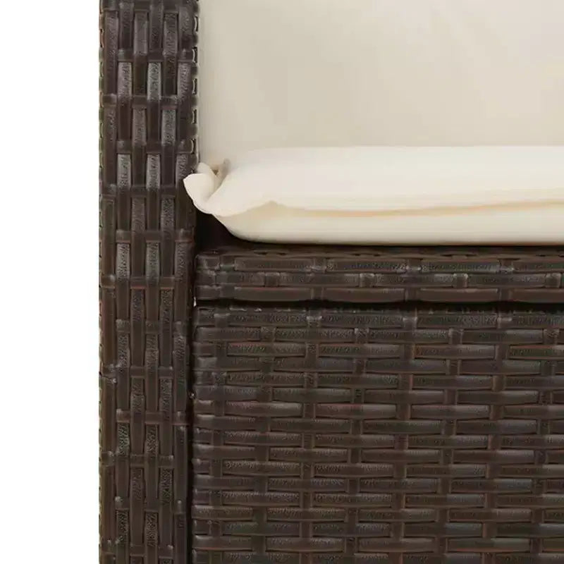Conjunto de comedor de jardín moderno vidaXL con cojines de poliratán