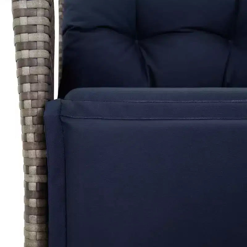 Conjunto de comedor para exteriores vidaXL con cojines de poliratán