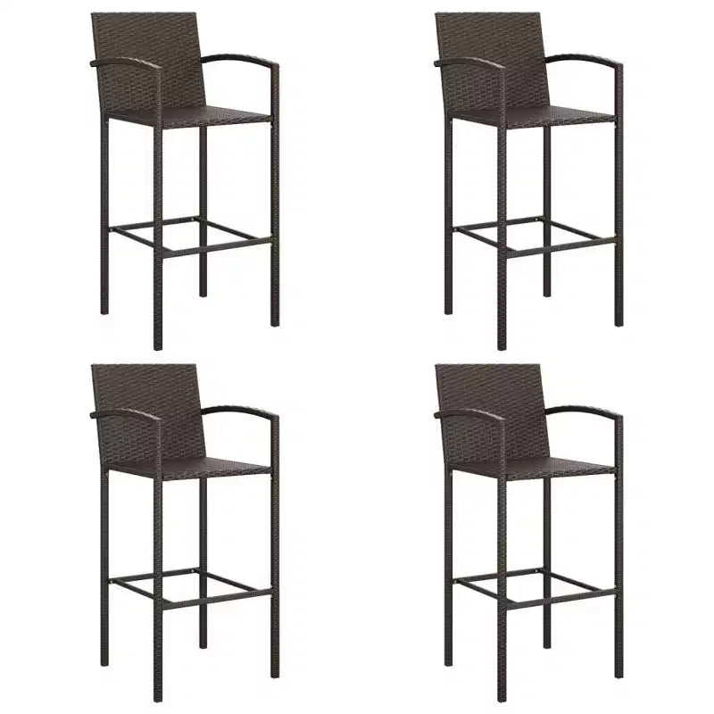 Conjunto de bar de jardín moderno vidaXL con ratán y vidrio