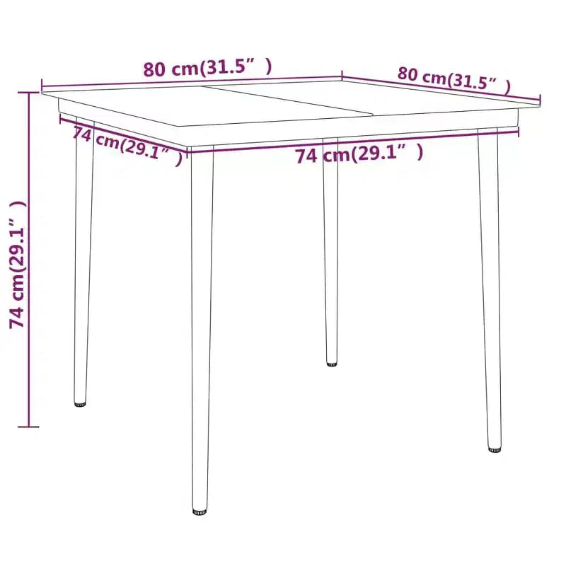 Conjunto de comedor para patio y exterior vidaXL, conjunto de mesa y sillas de jardín