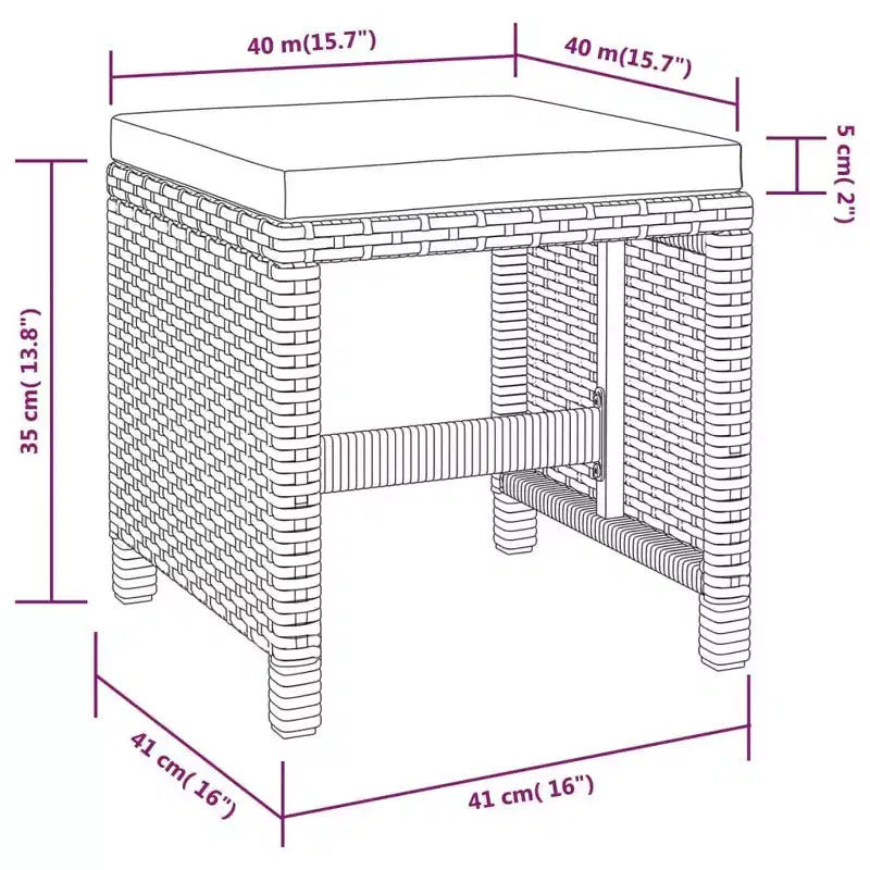 Conjunto de comedor para patio vidaXL, mesa y sillas de exterior de ratán sintético y madera de acacia