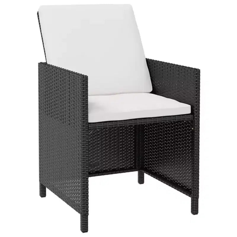 Conjunto de comedor para patio vidaXL, mesa y sillas de exterior de ratán sintético y madera de acacia