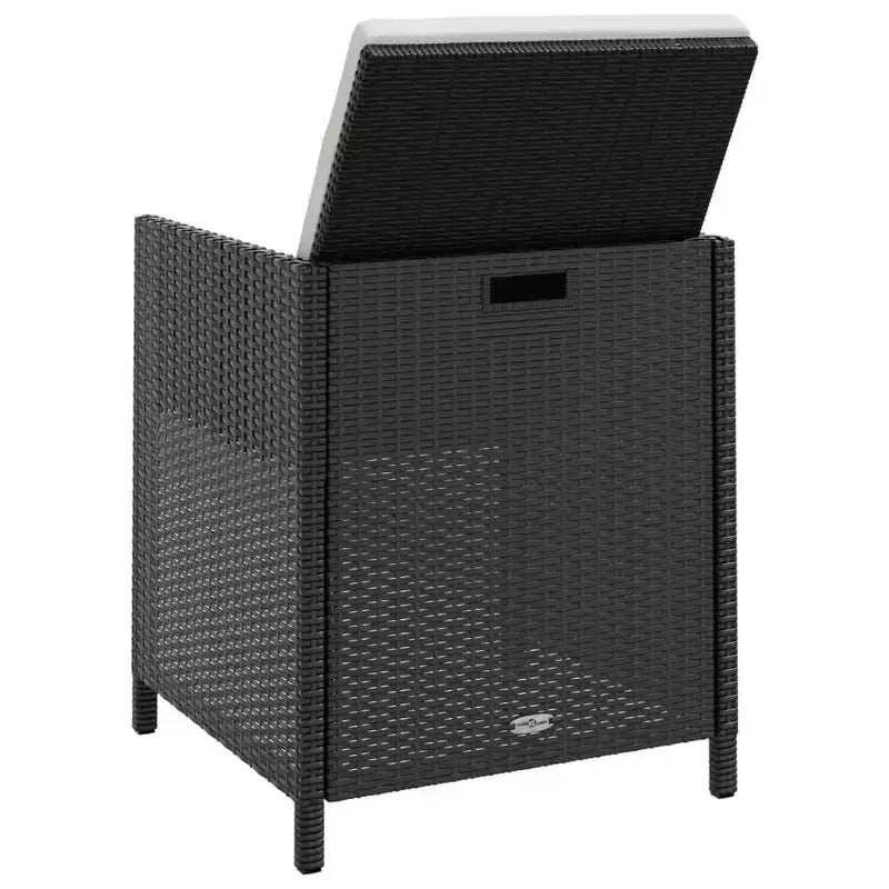 Conjunto de comedor para patio vidaXL, mesa y sillas de exterior de ratán sintético y madera de acacia