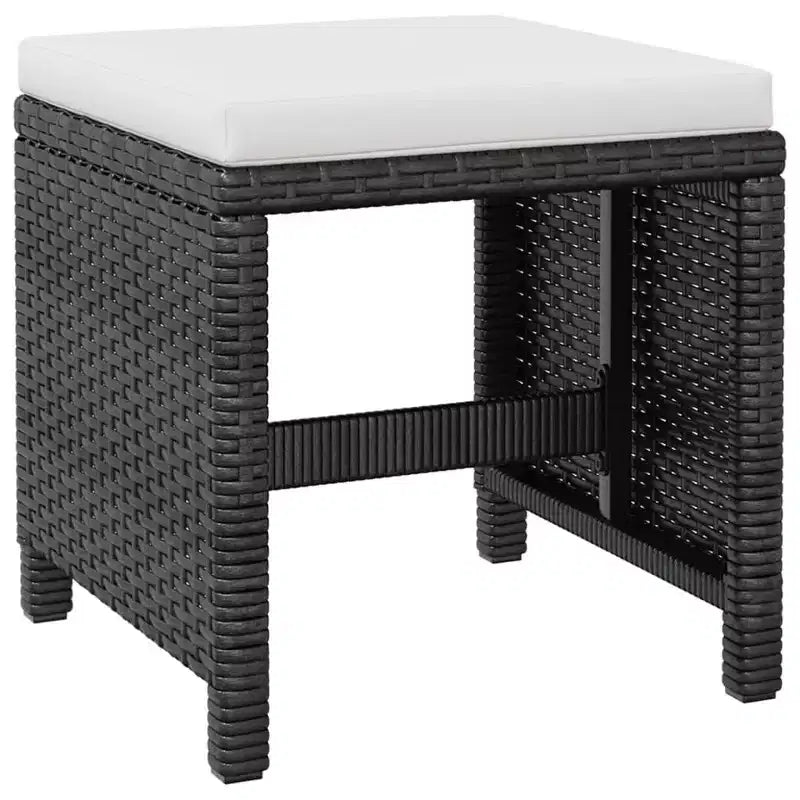 Conjunto de comedor para patio vidaXL, mesa y sillas de exterior de ratán sintético y madera de acacia