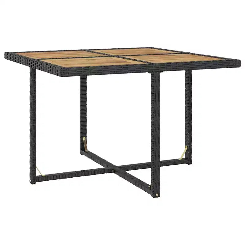 Conjunto de comedor para patio vidaXL, mesa y sillas de exterior de ratán sintético y madera de acacia