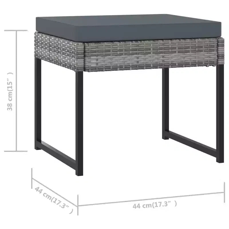 Ensemble repas de jardin vidaXL avec table et chaises d'extérieur en résine tressée
