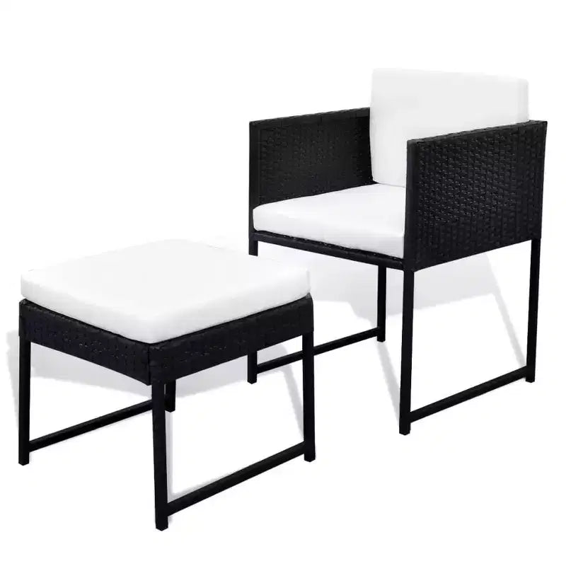 Ensemble repas de jardin vidaXL avec table et chaises d'extérieur en résine tressée
