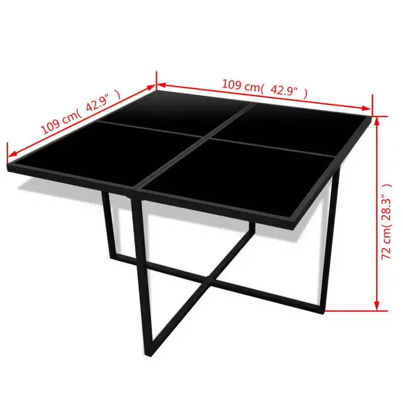 Ensemble repas de jardin vidaXL avec table et chaises d'extérieur en résine tressée
