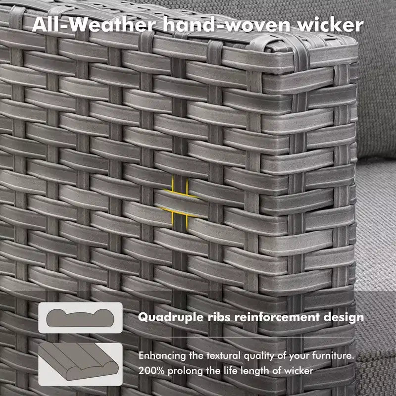 Juego de sillas para patio con brasero HOMLUX de 7 piezas, con sillas giratorias y mesa con brasero, resistente a la intemperie