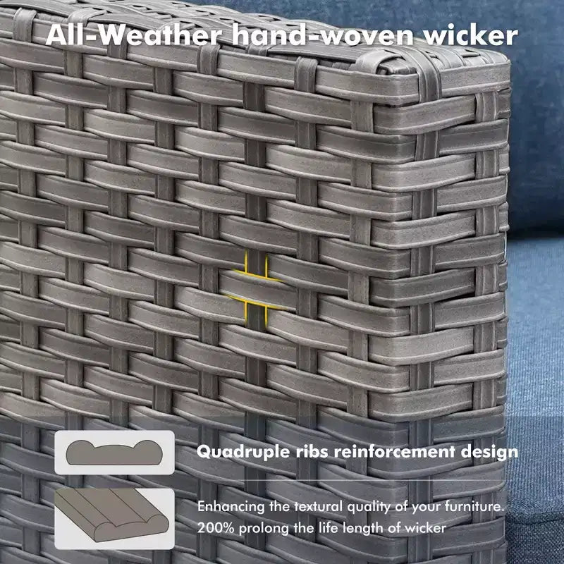 Juego de sillas para patio con brasero HOMLUX de 7 piezas, con sillas giratorias y mesa con brasero, resistente a la intemperie