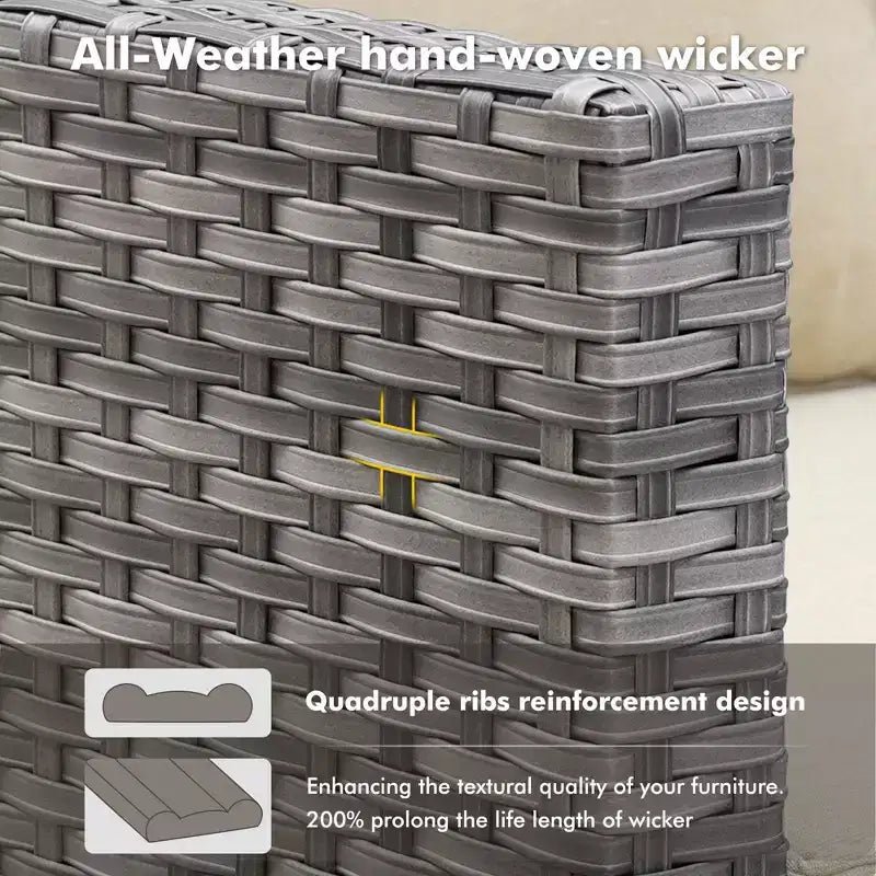 Juego de sillas para patio con brasero HOMLUX de 7 piezas, con sillas giratorias y mesa con brasero, resistente a la intemperie